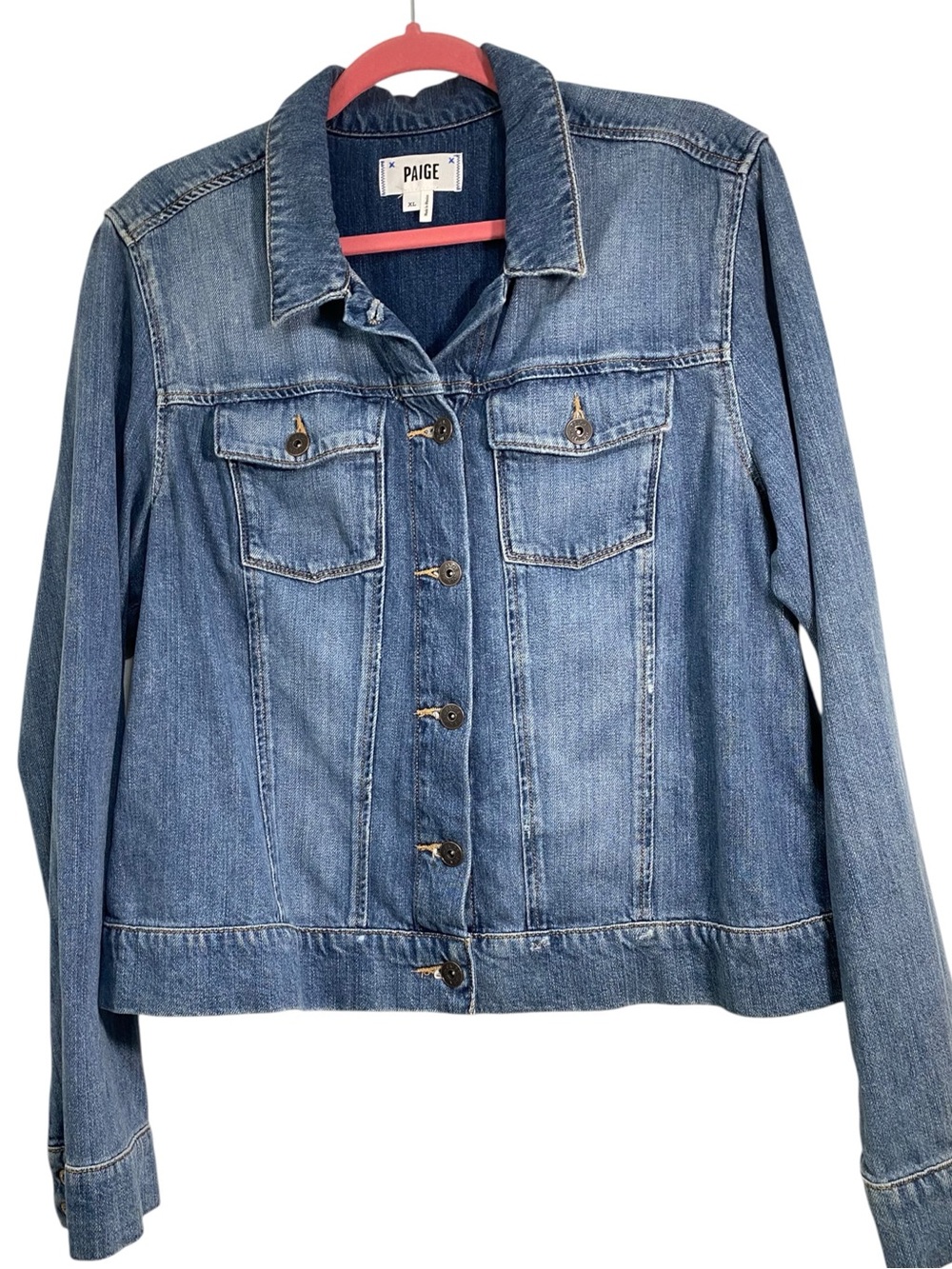 Paige Aveline Denim Jacket in Alamar Distressed Wash